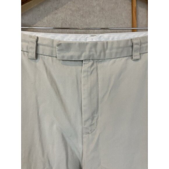 Ralph Lauren Sport Pants Womens Size 10 Beige Flat Front Chino Twill Straight - Picture 2 of 11